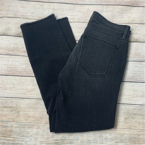 slim crop rawjeans